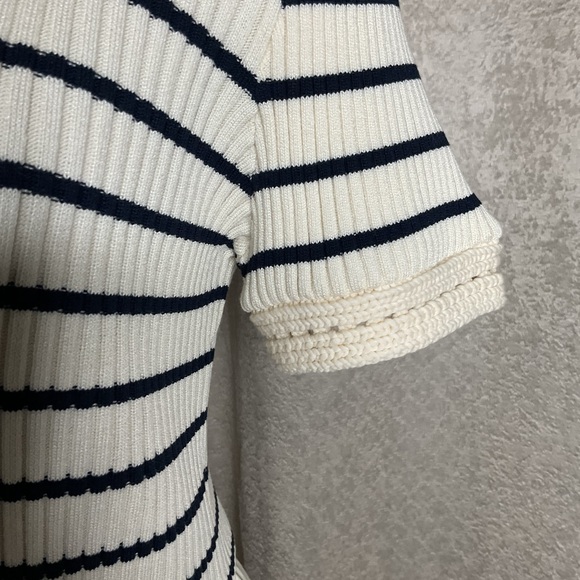 Moon River Black and White Cuffed Sleeve Sundress - Picture 6 of 16